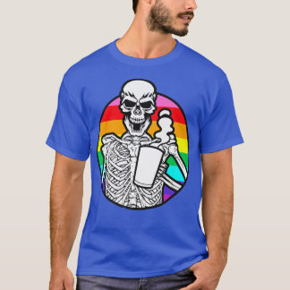 Rainbow Caffeine Coffee Drink Gay Pride Halloween  T-Shirt