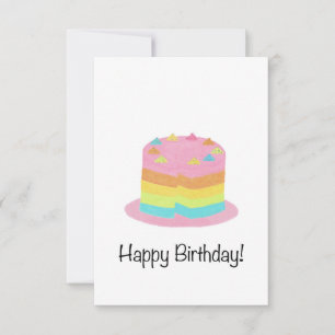 Rainbow Cake Birthday Card