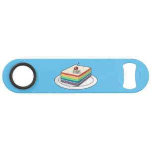 Rainbow cake cartoon illustration
