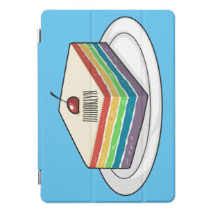 Rainbow cake cartoon illustration  iPad pro cover
