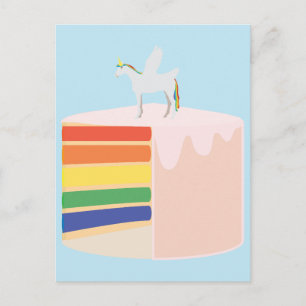 Rainbow Cake Postcard