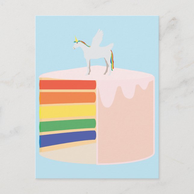 Rainbow Cake Postcard (Front)