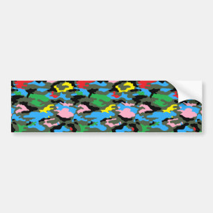 rainbow camo bumper sticker
