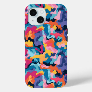 Rainbow Camouflage iPhone 15 Case