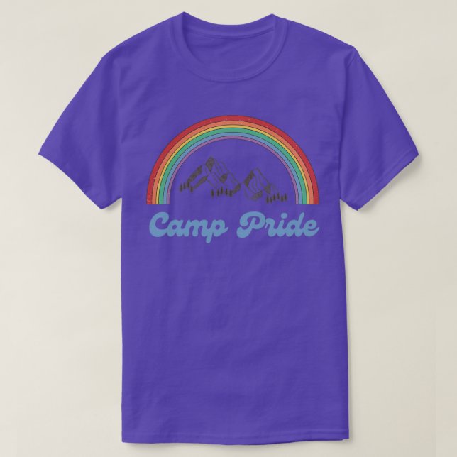 Rainbow Camp Pride Retro T-Shirt (Design Front)