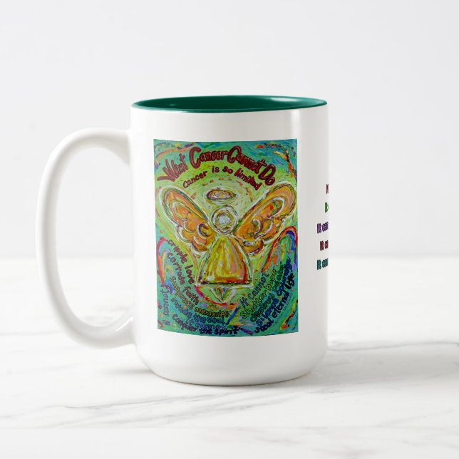 Rainbow Cancer Angel Mug (Left)