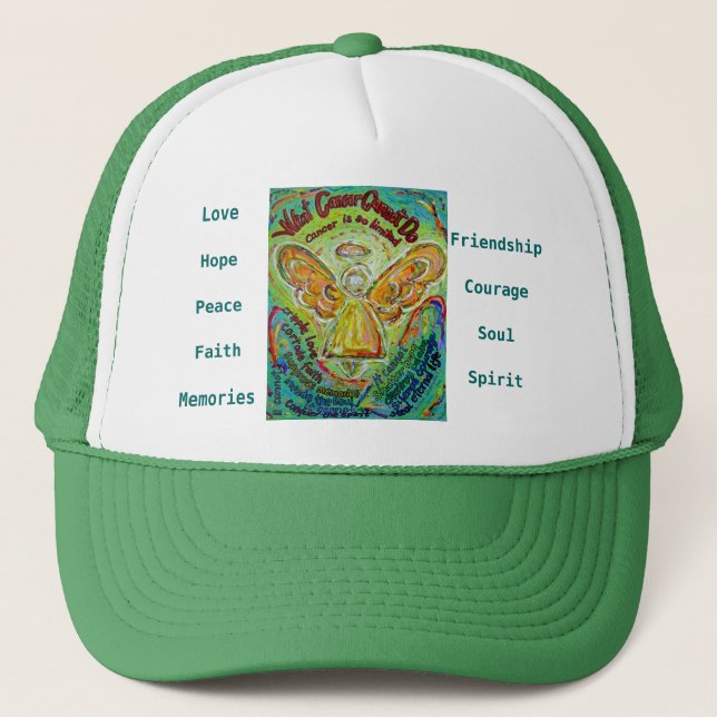 Rainbow Cancer Cannot Angel Hat or Cap (Front)