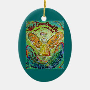 Rainbow Cancer Cannot Do Angel Ornament Customised
