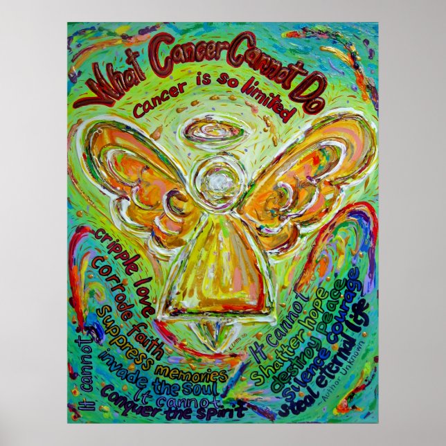 Rainbow Cancer Cannot Do Angel Painting Poster (Front)