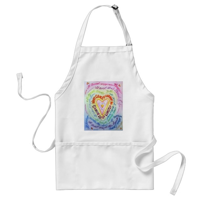 Rainbow Cancer Heart Apron (Front)