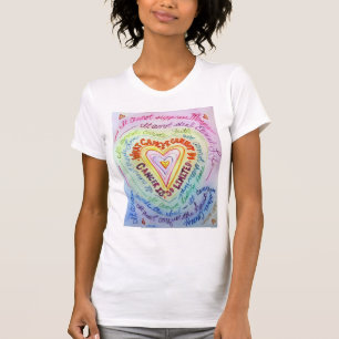 Rainbow Cancer Heart T-shirt (front)