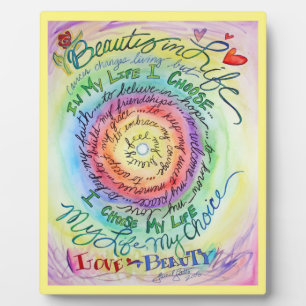 Rainbow Cancer Poem Affirmation Art Plaque