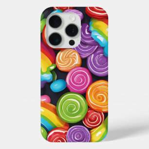 Rainbow candies iPhone 15 pro case