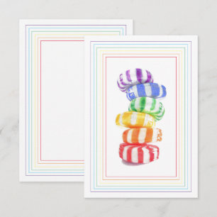 RAINBOW CANDY 3.5x5 Flat Card