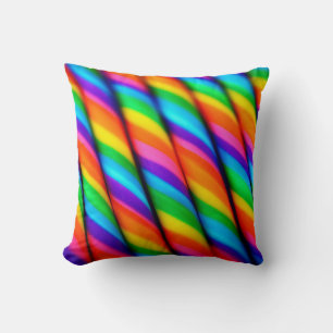 Rainbow Candy Cane Cushion