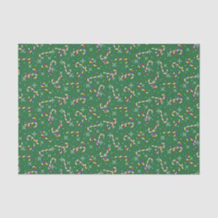 Rainbow Candy Canes Christmas Tissue Paper