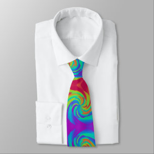 Rainbow candy lollypop swirl pattern background tie