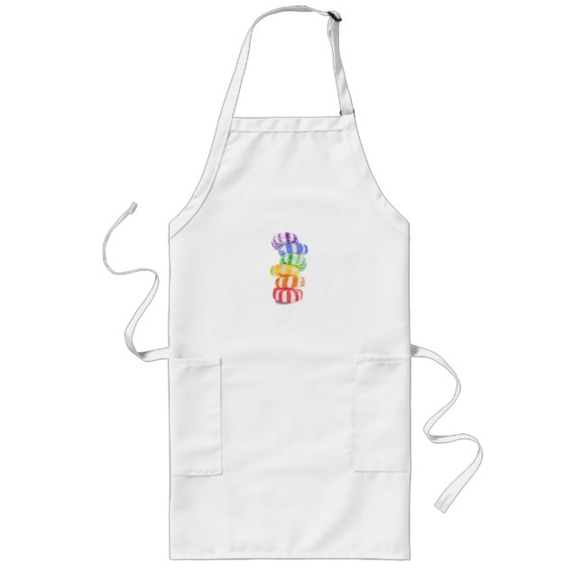 RAINBOW CANDY Long Apron (Front)