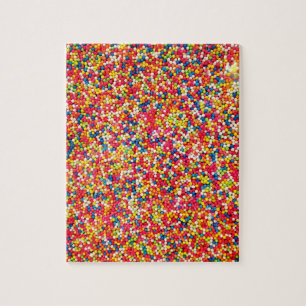 Rainbow Candy Sprinkle Pattern Jigsaw Puzzle