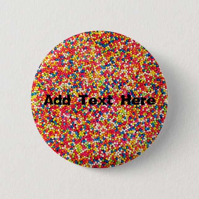 Rainbow Candy Sprinkles 6 Cm Round Badge (Front)