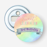 Rainbow Candyland Birthday Bottle Opener