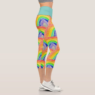 Rainbow capri leggings