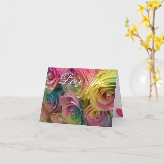 Rainbow  card (Yellow Flower)