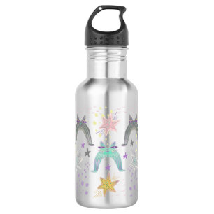 rainbow cat art 532 ml water bottle