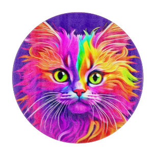 Rainbow Cat Artwork Cutting Board
