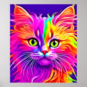 Rainbow Cat Artwork Poster