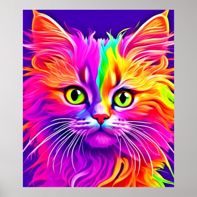 Rainbow Cat Artwork Poster (Front)