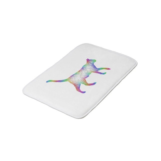 Rainbow cat bath mat (Angled)
