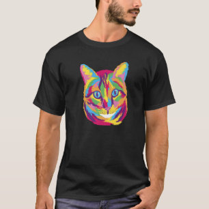 Rainbow cat for cat owners in bright colours T-Shirt