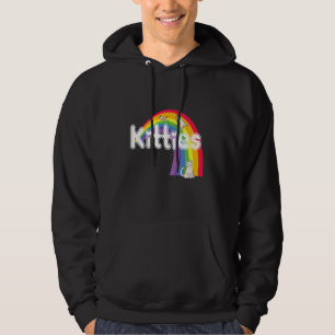 Rainbow Cat Kitties Cats Kitty Heart Love Hoodie