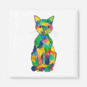 Rainbow Cat Magnet