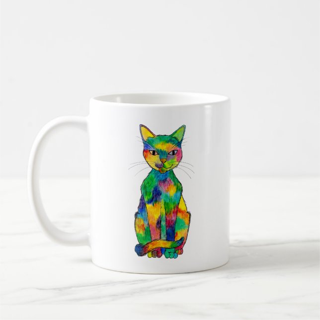 Rainbow Cat Mug (Left)