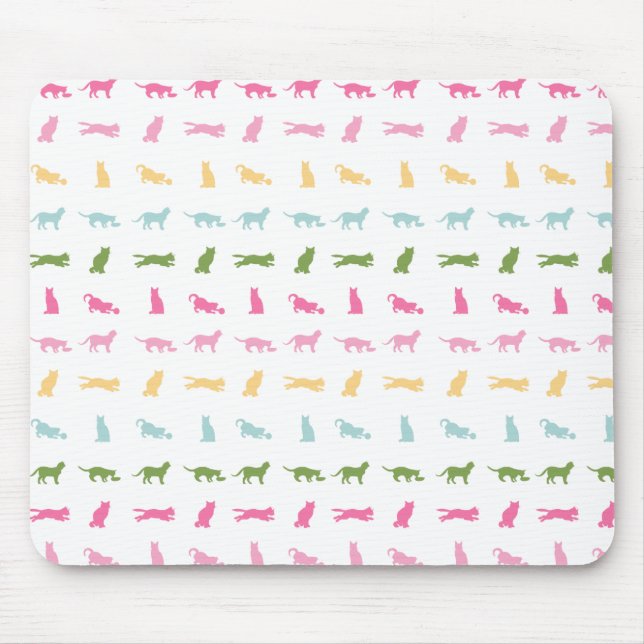 Rainbow Cat Pattern Mouse Pad (Front)