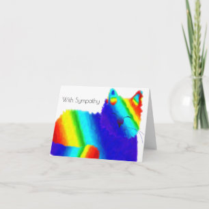 Rainbow Cat Pet Sympathy Card