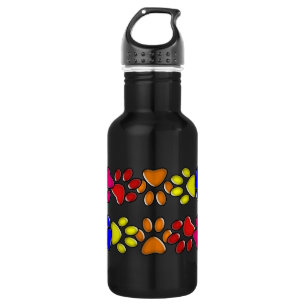 rainbow cat print 532 ml water bottle