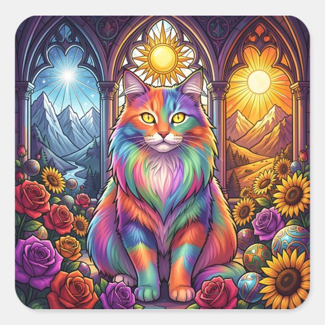 rainbow cat stickers (Front)