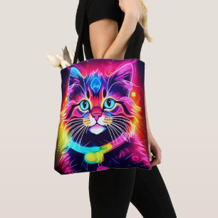 Rainbow Cat Vibes Tote Bag