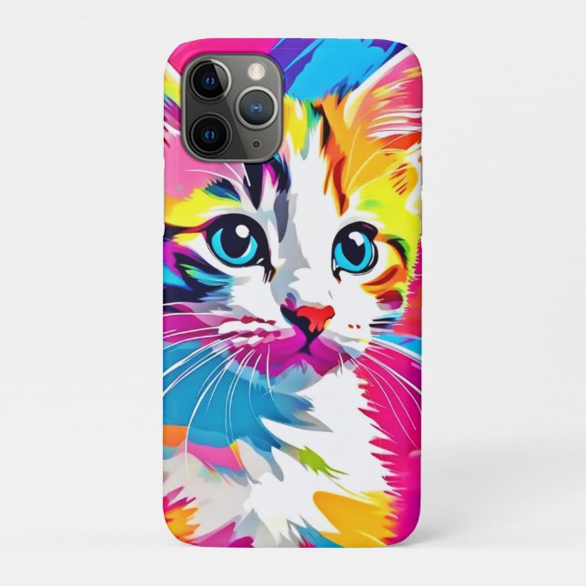 Rainbow Cat: Vivid Portrait Case-Mate iPhone Case (Back)
