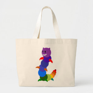 RAINBOW CATERPILLAR LARGE TOTE BAG