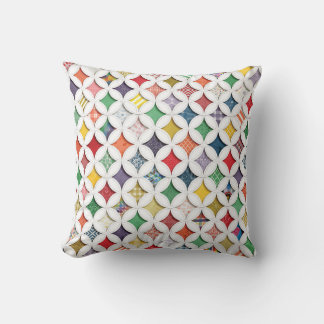 Rainbow Cathedral Window Pattern Cushion