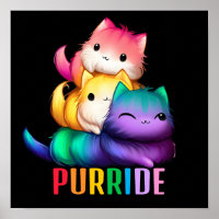 Rainbow Cats Purride Black