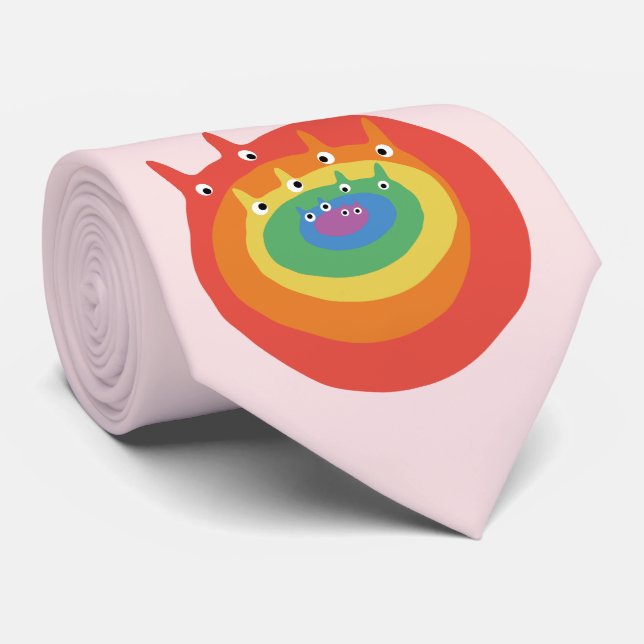 Rainbow Cats Tie (Rolled)