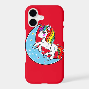 Rainbow Celestial Blue Moon & Stars Unicorn