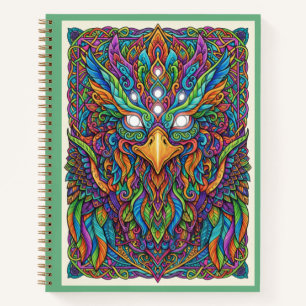 Rainbow Celestial Phoenix Zentangle Nooracle Notebook