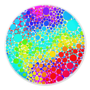 Rainbow ceramic knobs