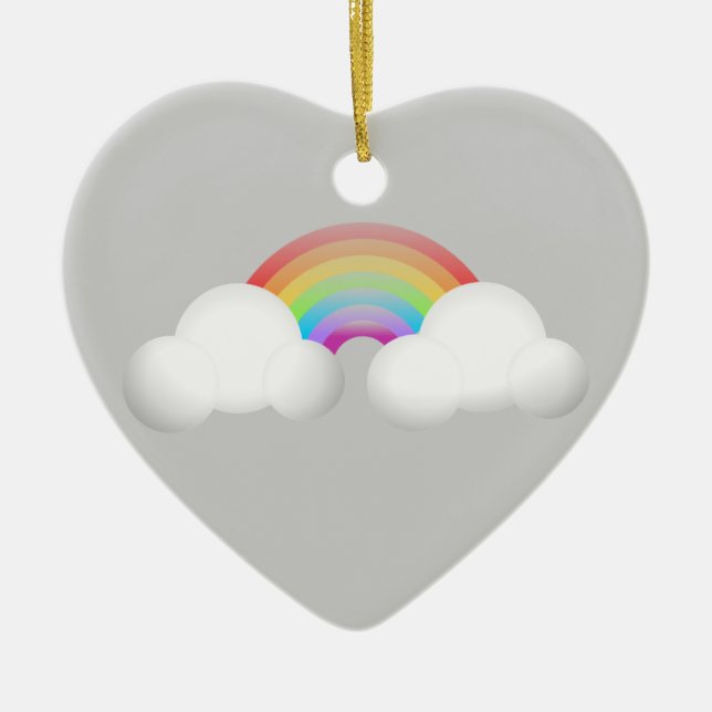 Rainbow Ceramic Tree Decoration (Front)